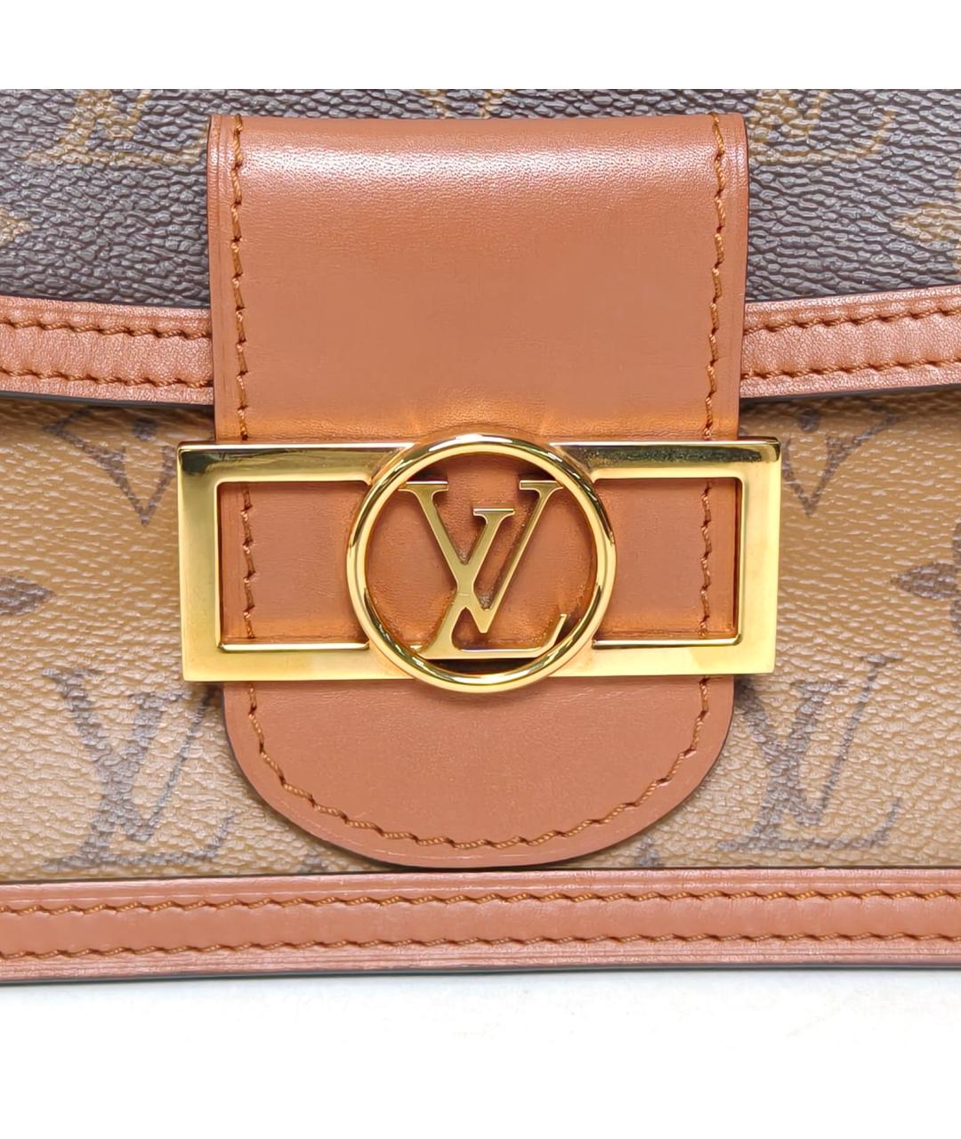 LOUIS VUITTON Коричневая кожаная сумка через плечо, фото 7