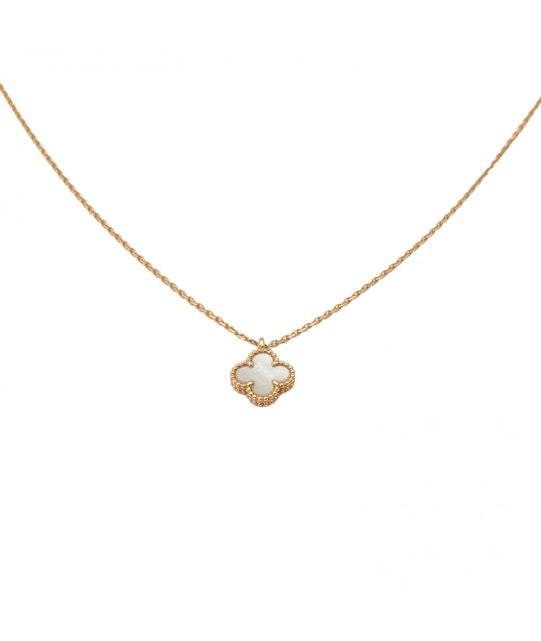 VAN CLEEF & ARPELS Белая подвеска из желтого золота, фото 2