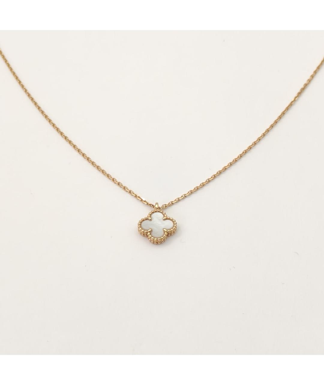 VAN CLEEF & ARPELS Белая подвеска из желтого золота, фото 3