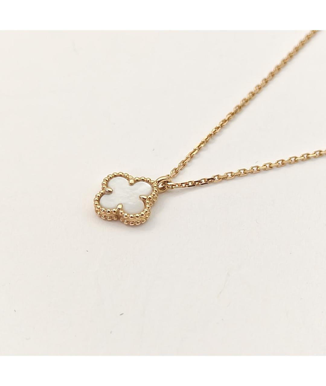 VAN CLEEF & ARPELS Белая подвеска из желтого золота, фото 4