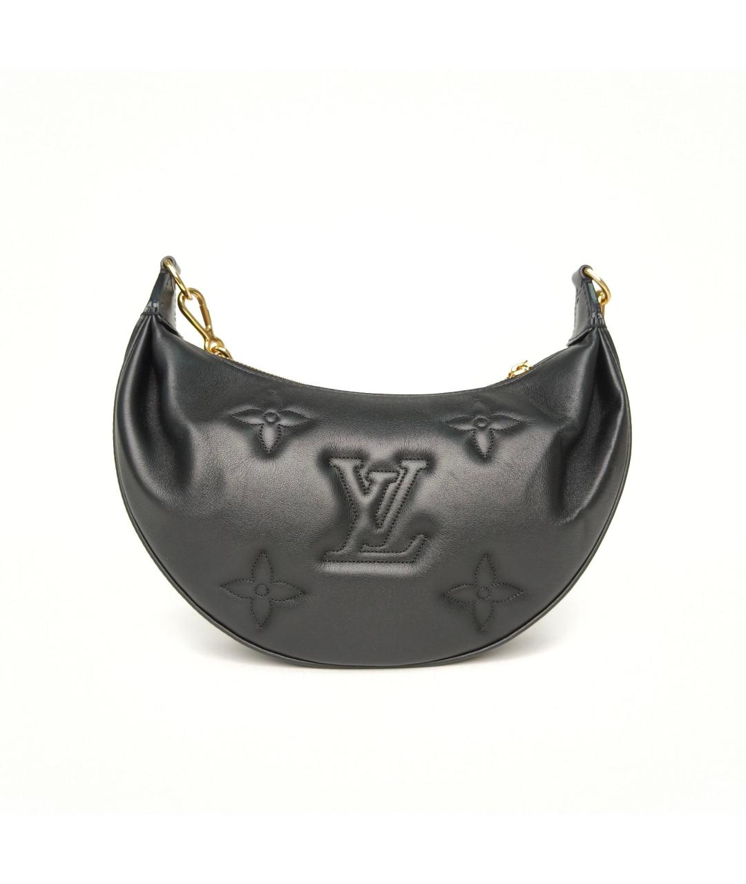 LOUIS VUITTON Черная кожаная сумка через плечо, фото 4