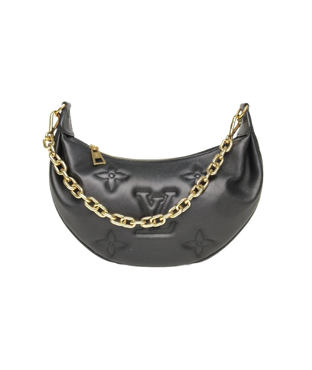 LOUIS VUITTON Черная кожаная сумка через плечо, фото 10