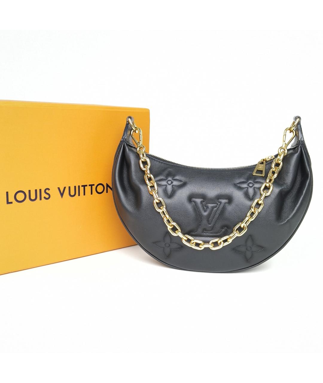 LOUIS VUITTON Черная кожаная сумка через плечо, фото 9