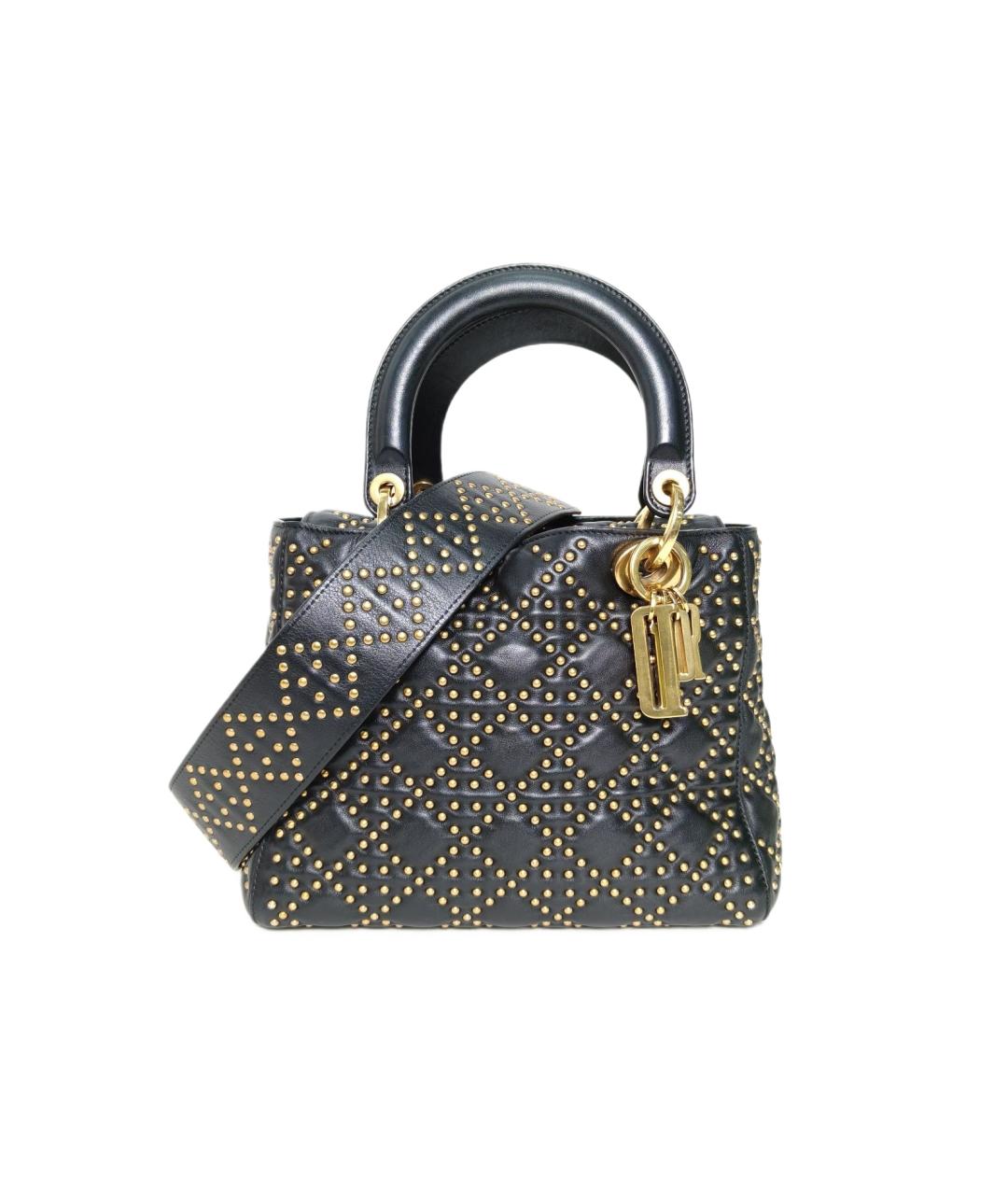 CHRISTIAN DIOR Черная кожаная сумка через плечо, фото 9