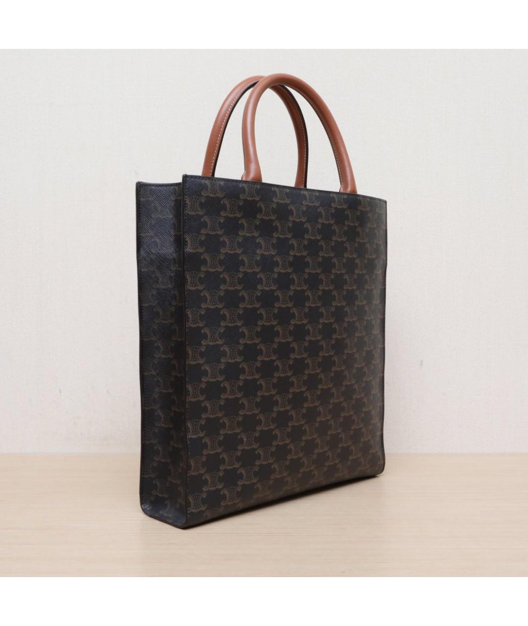 CELINE Коричневая сумка с короткими ручками, фото 6