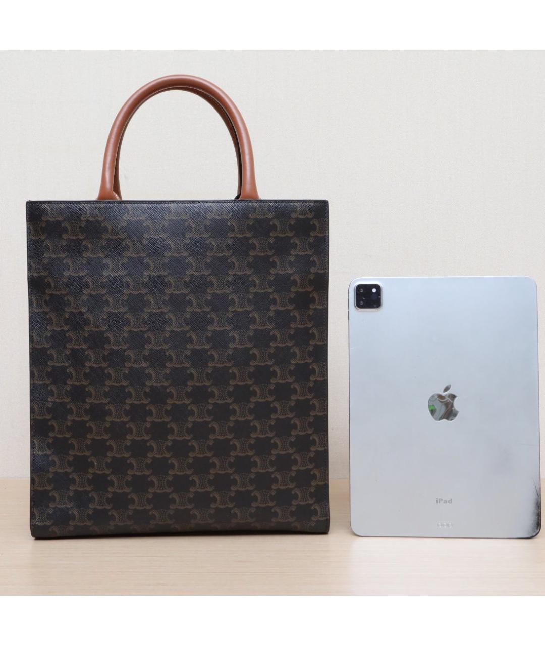 CELINE Коричневая сумка с короткими ручками, фото 7