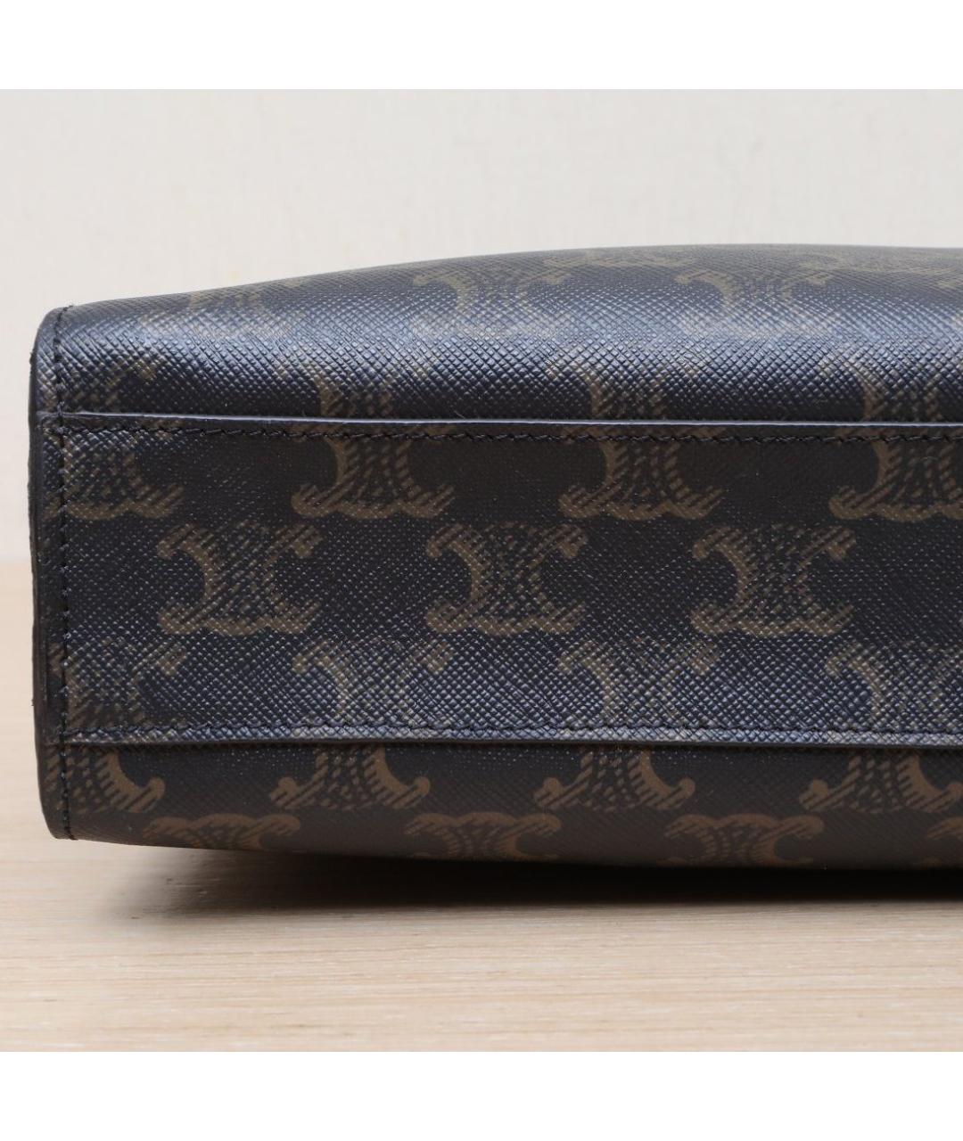 CELINE Коричневая сумка с короткими ручками, фото 9