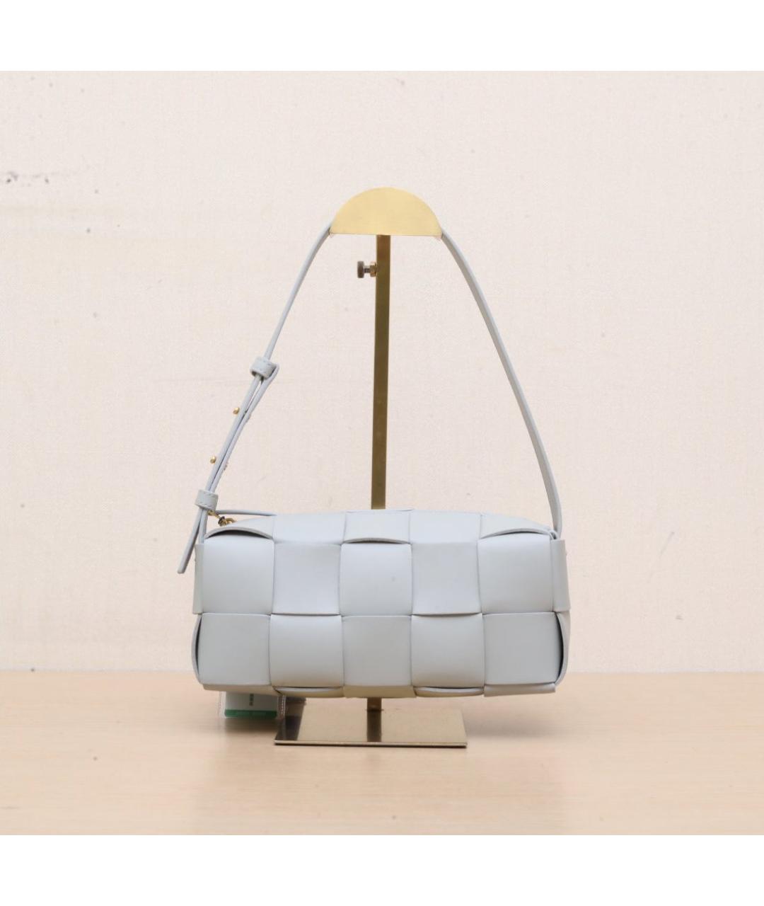 BOTTEGA VENETA Серая кожаная сумка через плечо, фото 2