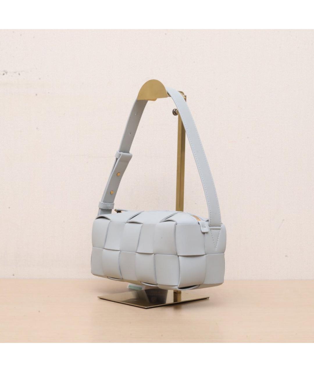 BOTTEGA VENETA Серая кожаная сумка через плечо, фото 3