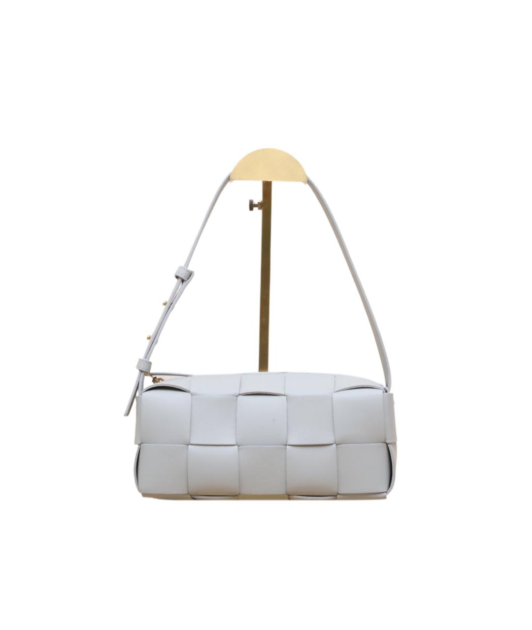 BOTTEGA VENETA Серая кожаная сумка через плечо, фото 8