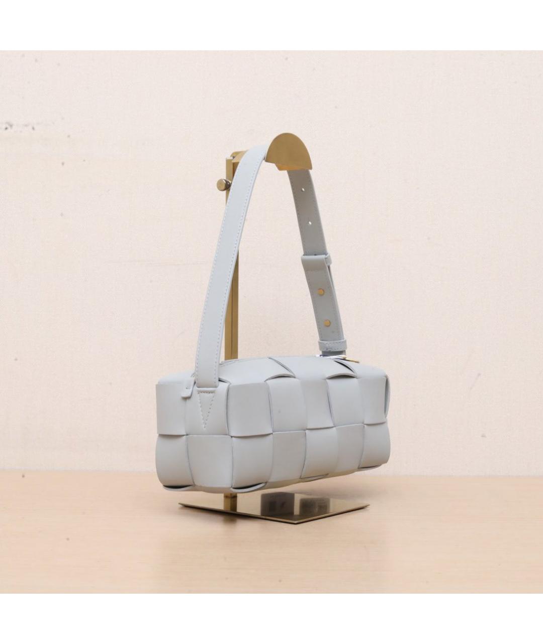 BOTTEGA VENETA Серая кожаная сумка через плечо, фото 5