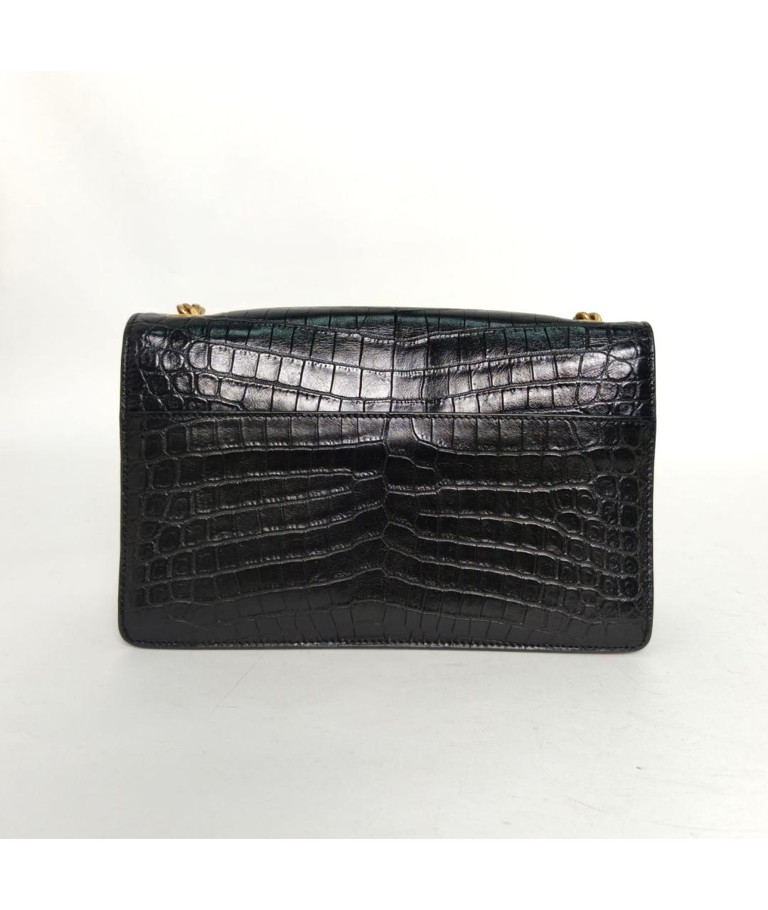 SAINT LAURENT Черная кожаная сумка через плечо, фото 4