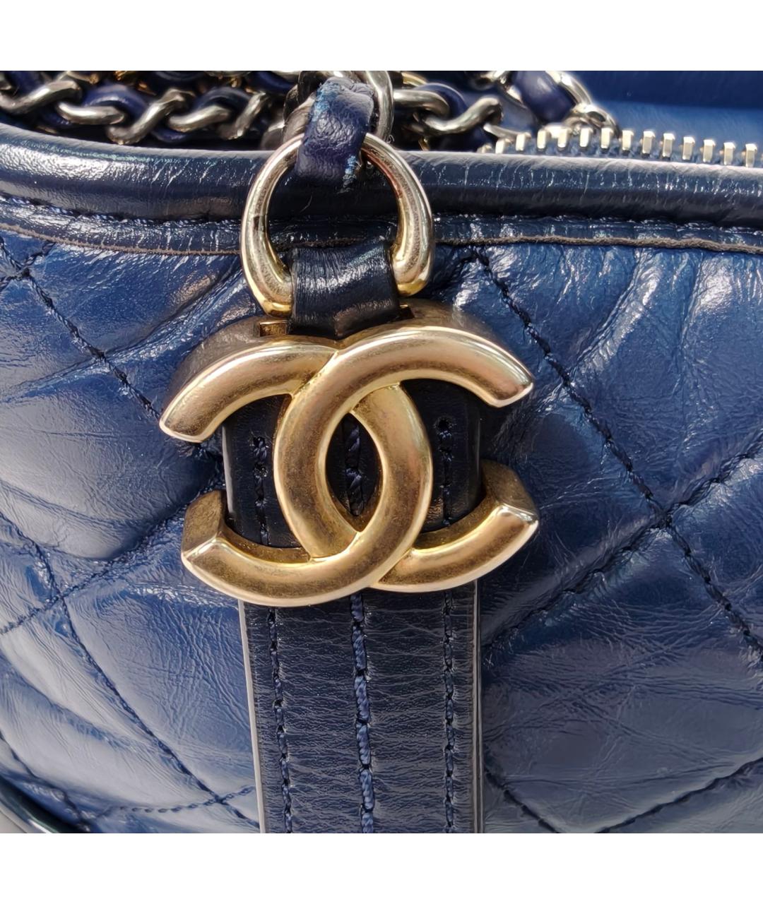CHANEL Синяя кожаная сумка через плечо, фото 9