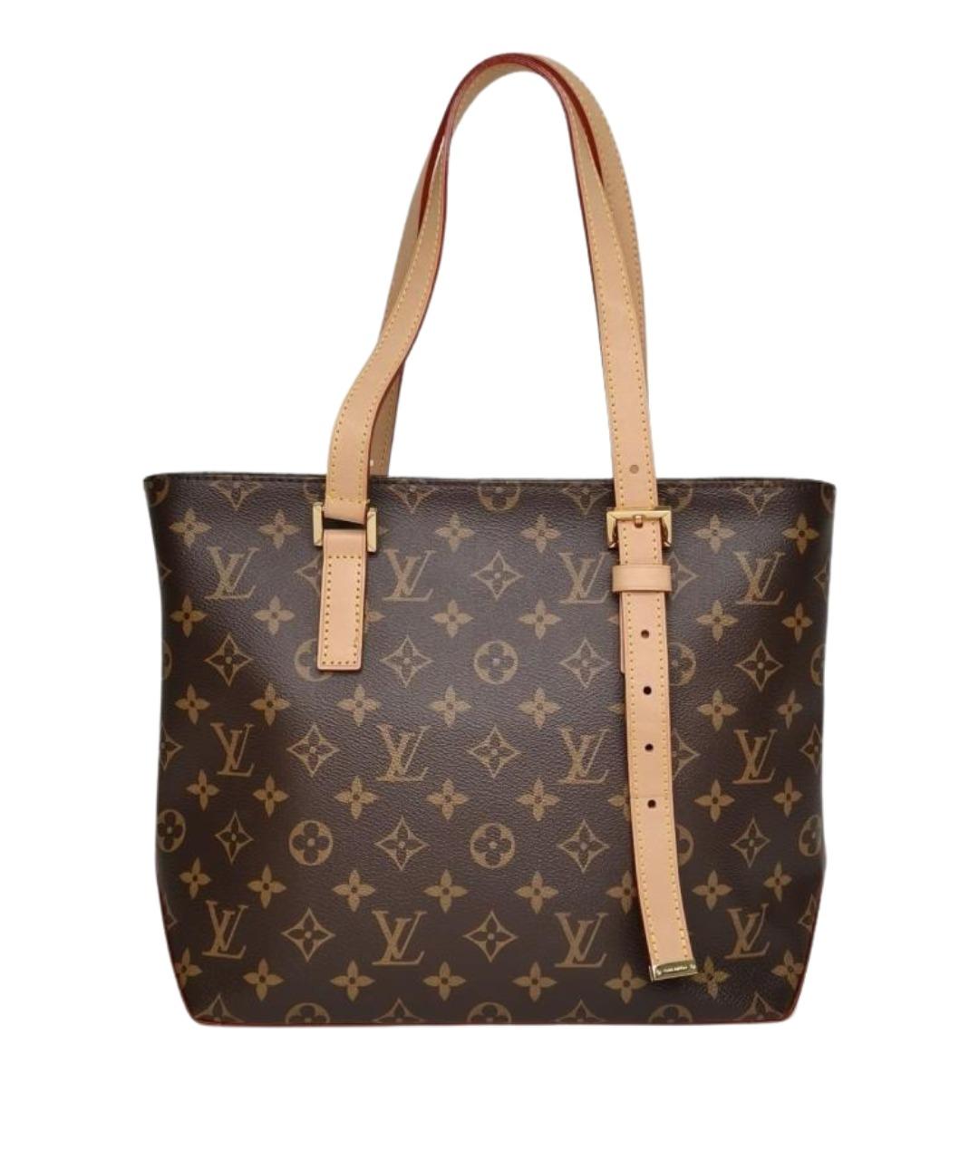 LOUIS VUITTON Коричневая кожаная сумка тоут, фото 1