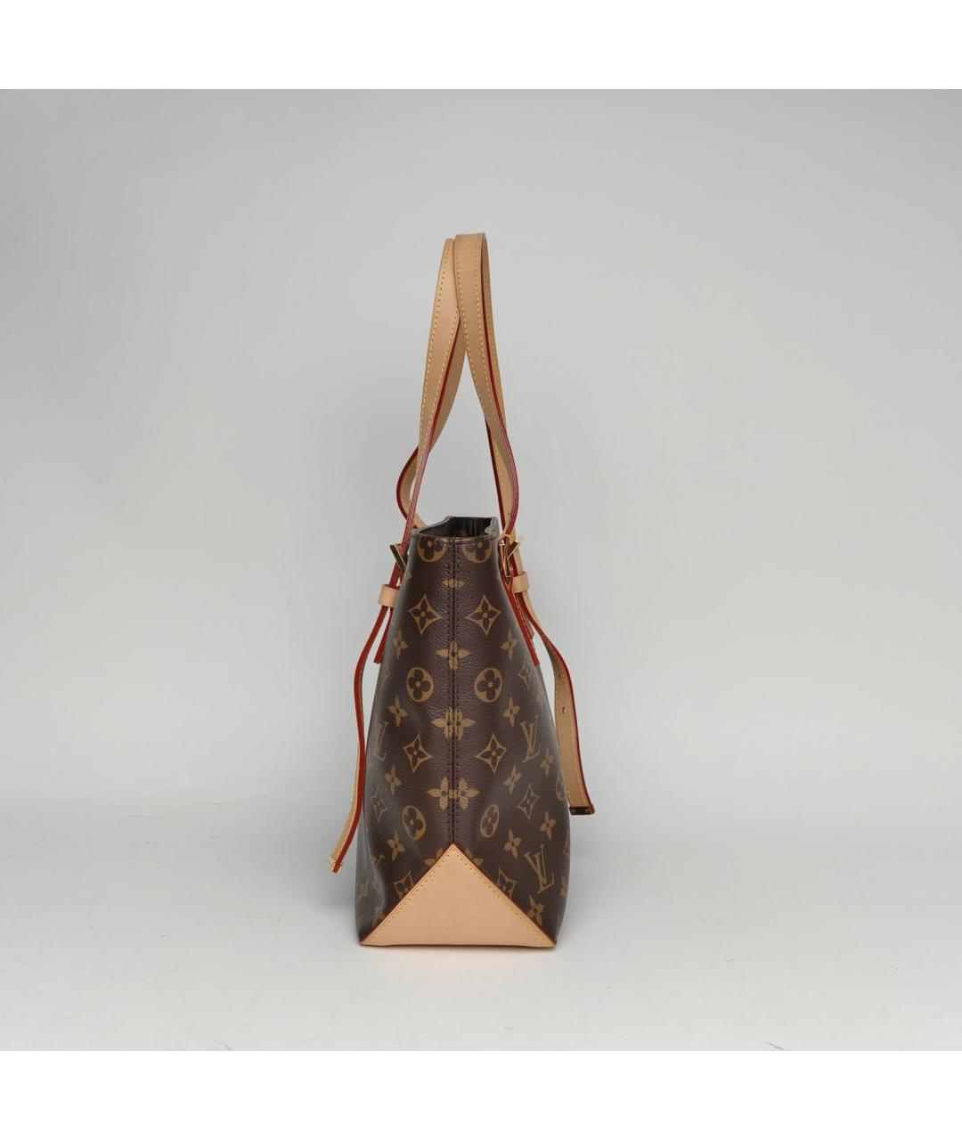 LOUIS VUITTON Коричневая кожаная сумка тоут, фото 3