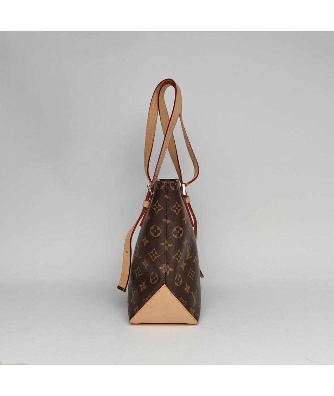 LOUIS VUITTON Коричневая кожаная сумка тоут, фото 5