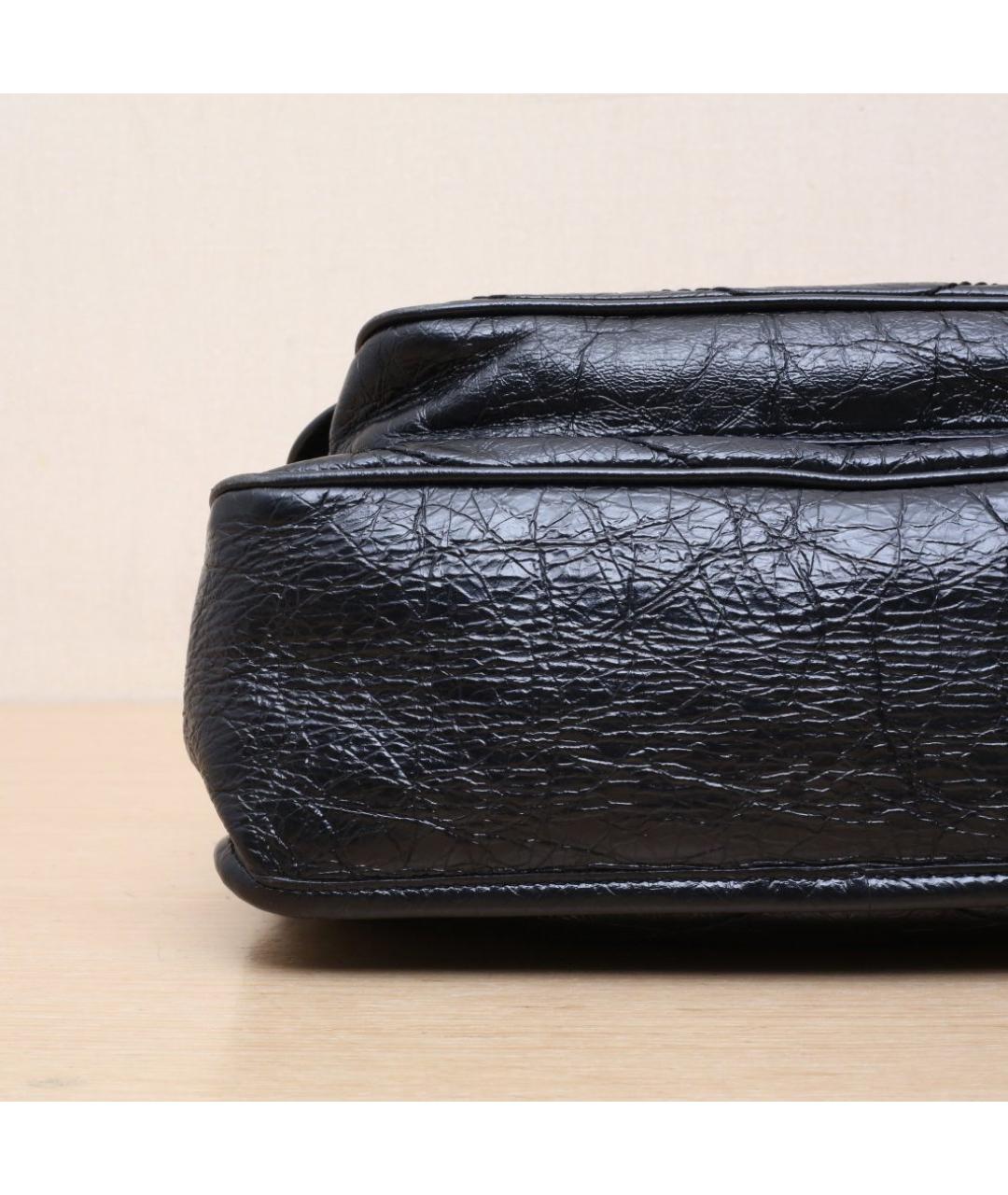 SAINT LAURENT Черная кожаная сумка через плечо, фото 9