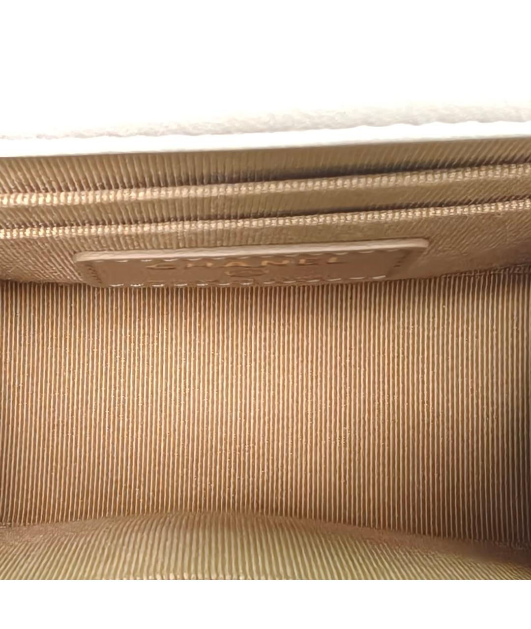 CHANEL Белая кожаная сумка через плечо, фото 8