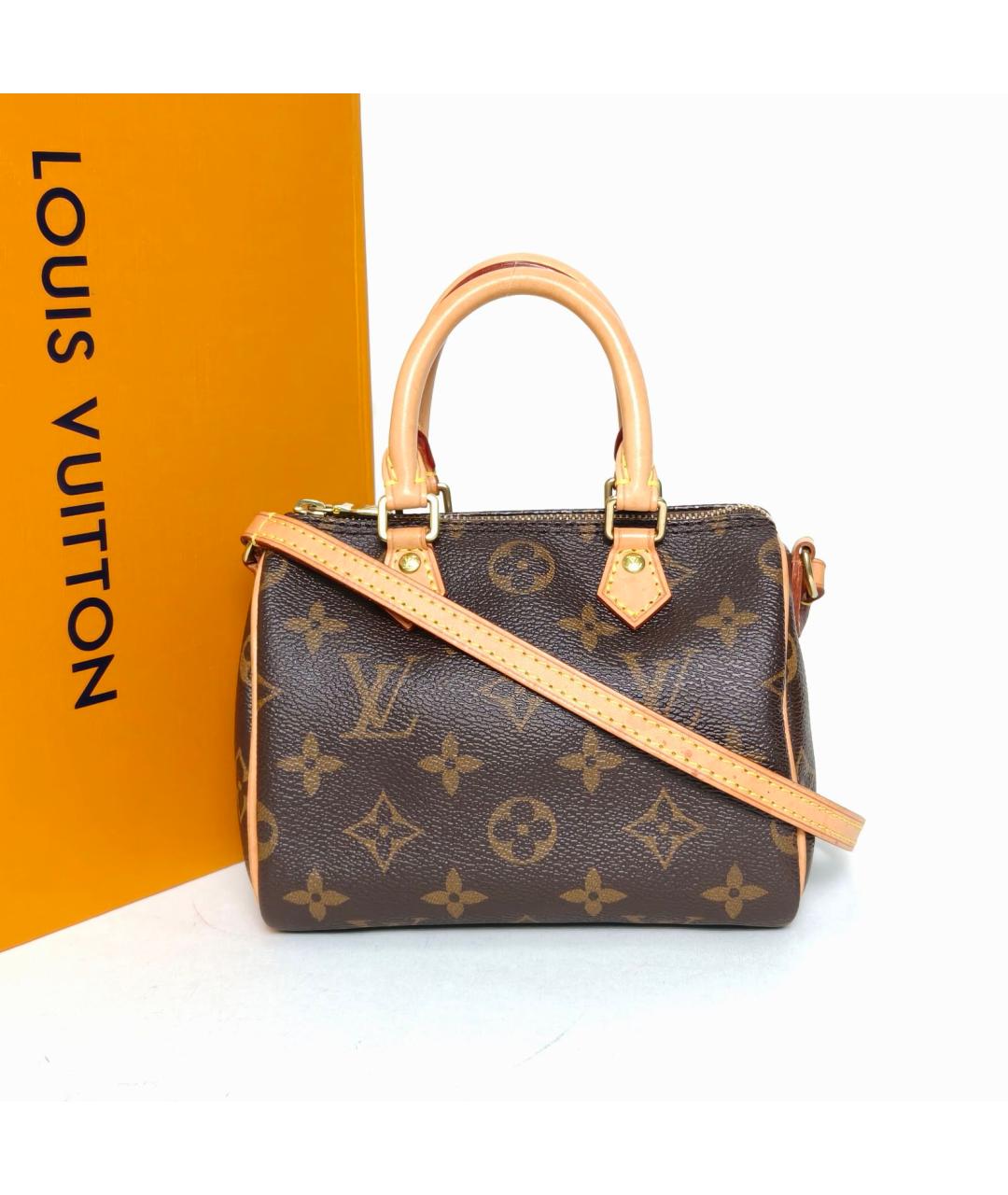 LOUIS VUITTON Коричневая сумка с короткими ручками, фото 8