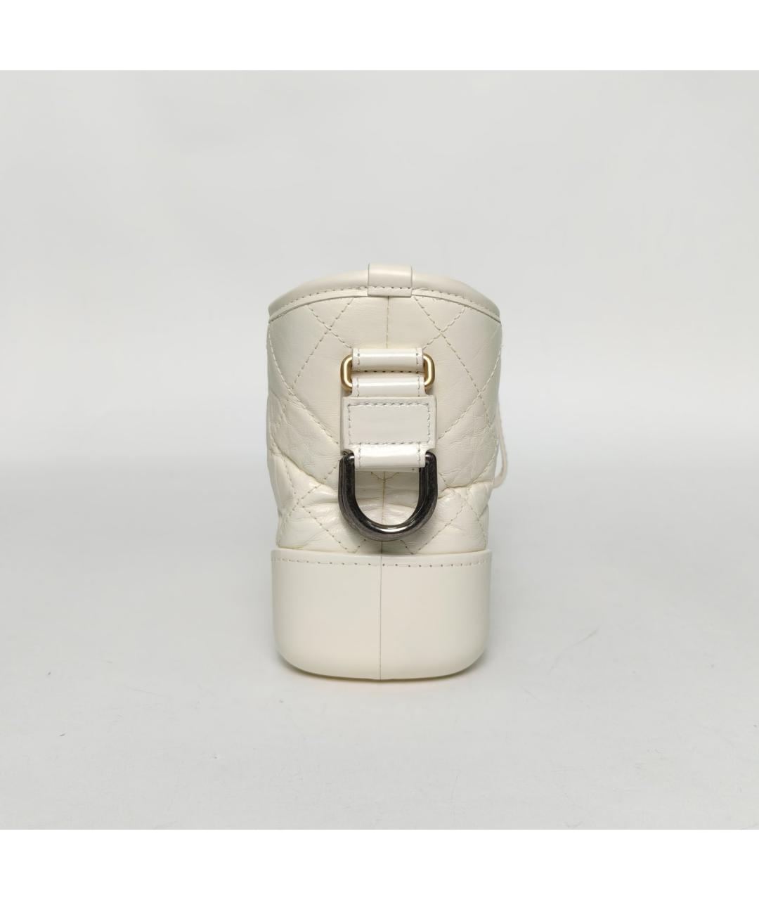 CHANEL Белая кожаная сумка через плечо, фото 5