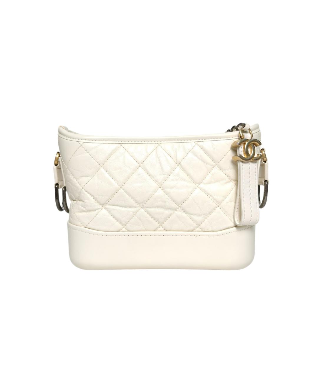 CHANEL Белая кожаная сумка через плечо, фото 10
