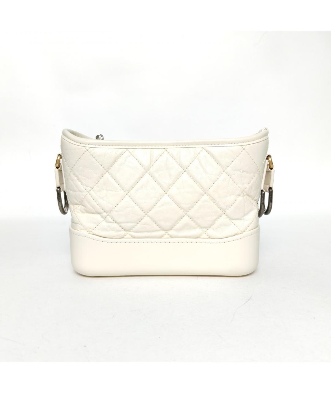 CHANEL Белая кожаная сумка через плечо, фото 4