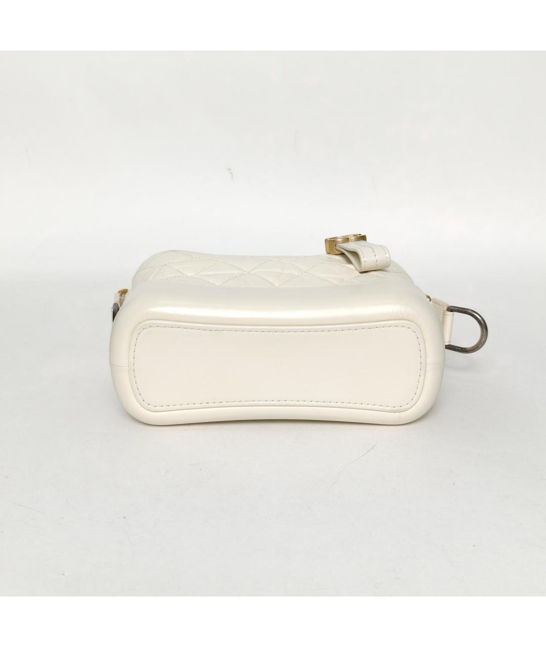 CHANEL Белая кожаная сумка через плечо, фото 8