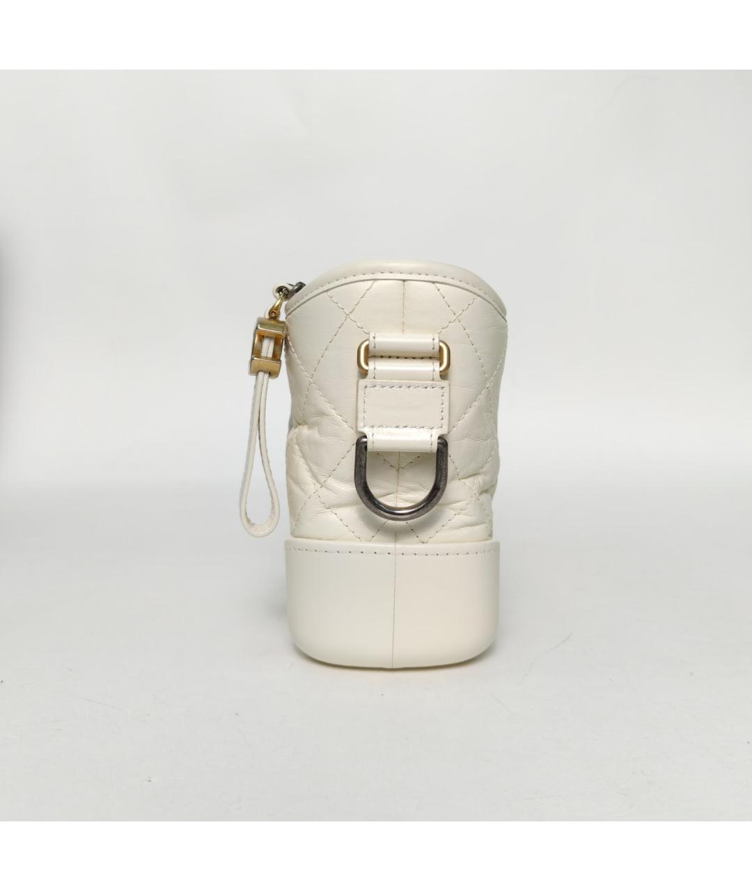 CHANEL Белая кожаная сумка через плечо, фото 3