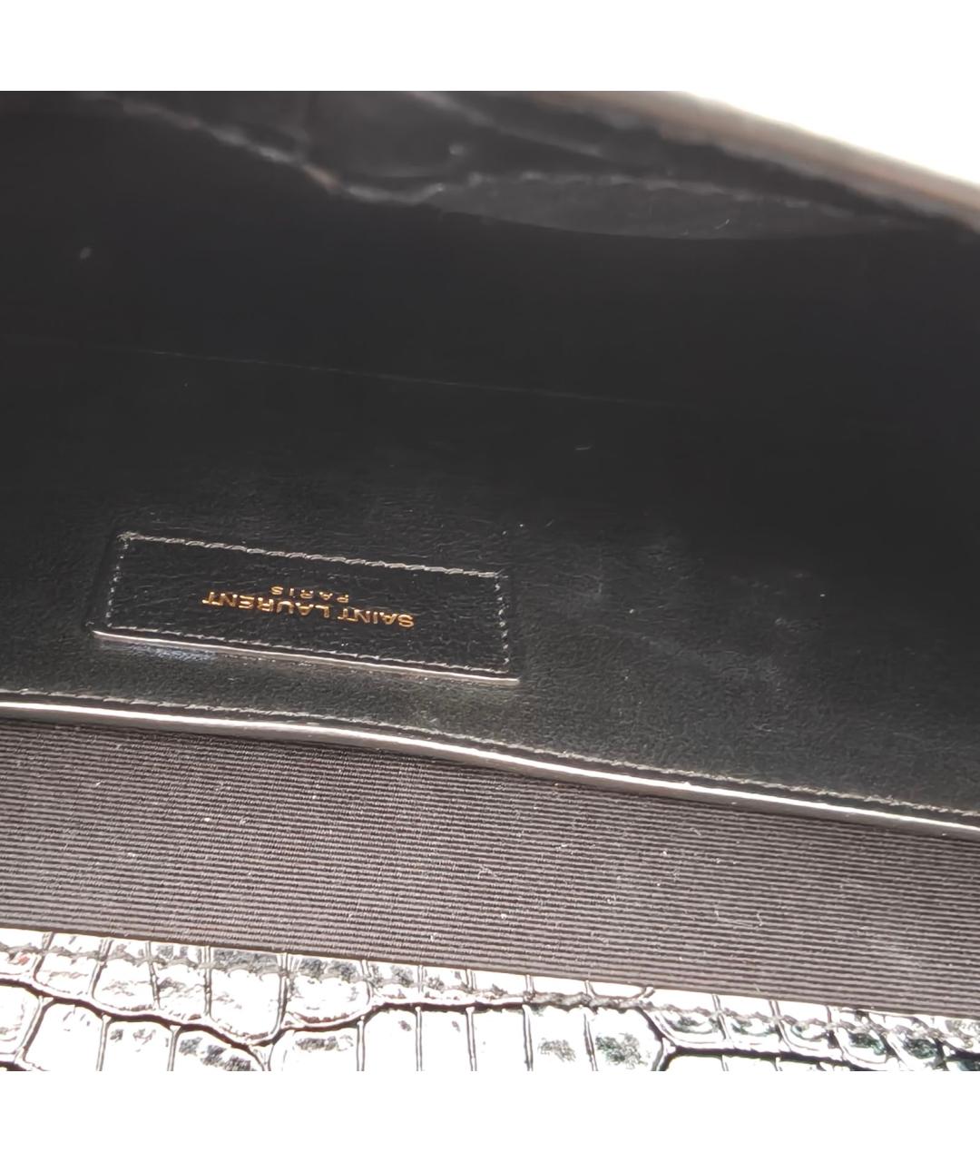 SAINT LAURENT Черная кожаная сумка через плечо, фото 7