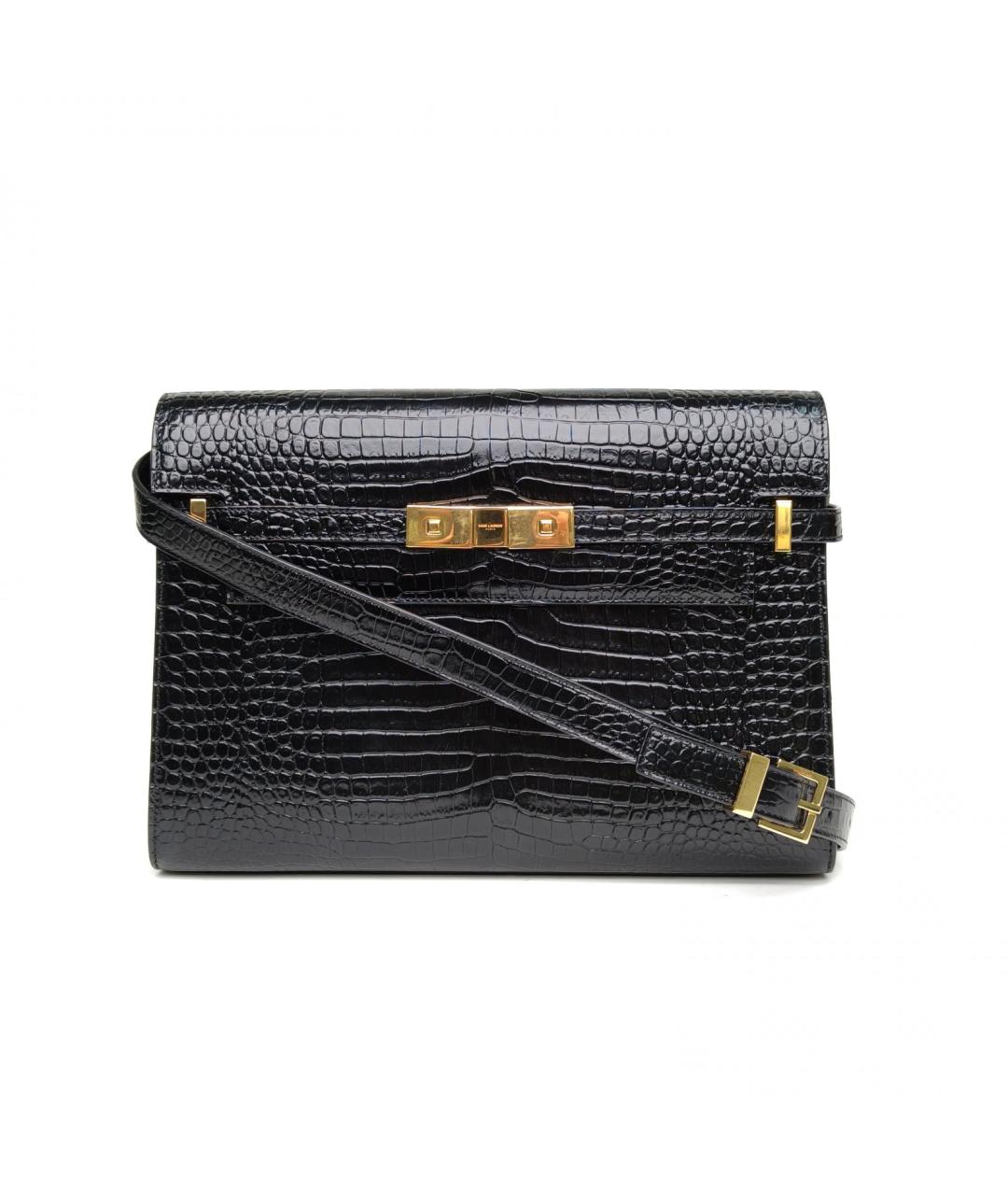 SAINT LAURENT Черная кожаная сумка через плечо, фото 8