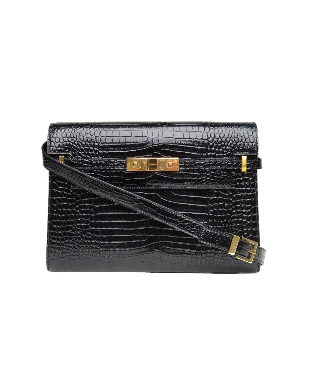 SAINT LAURENT Черная кожаная сумка через плечо, фото 10