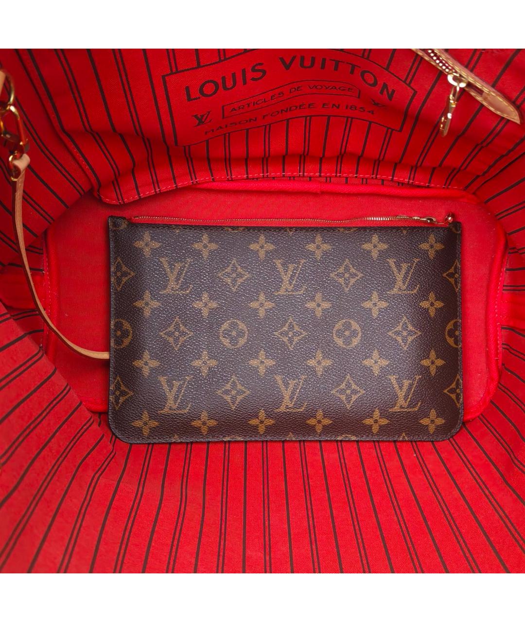 LOUIS VUITTON Коричневая сумка тоут, фото 7