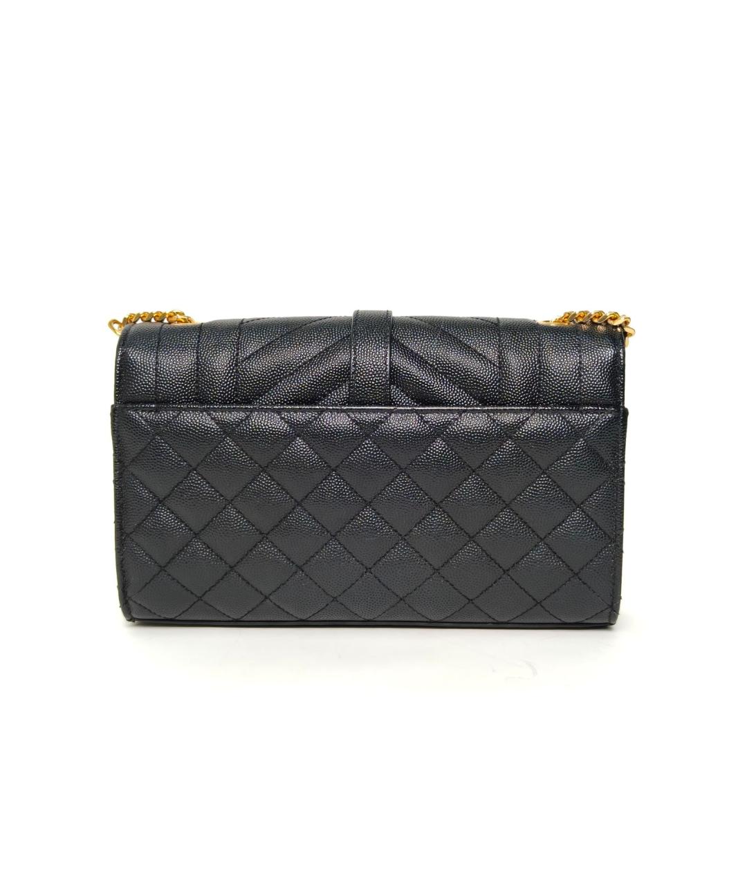 SAINT LAURENT Черная кожаная сумка через плечо, фото 4