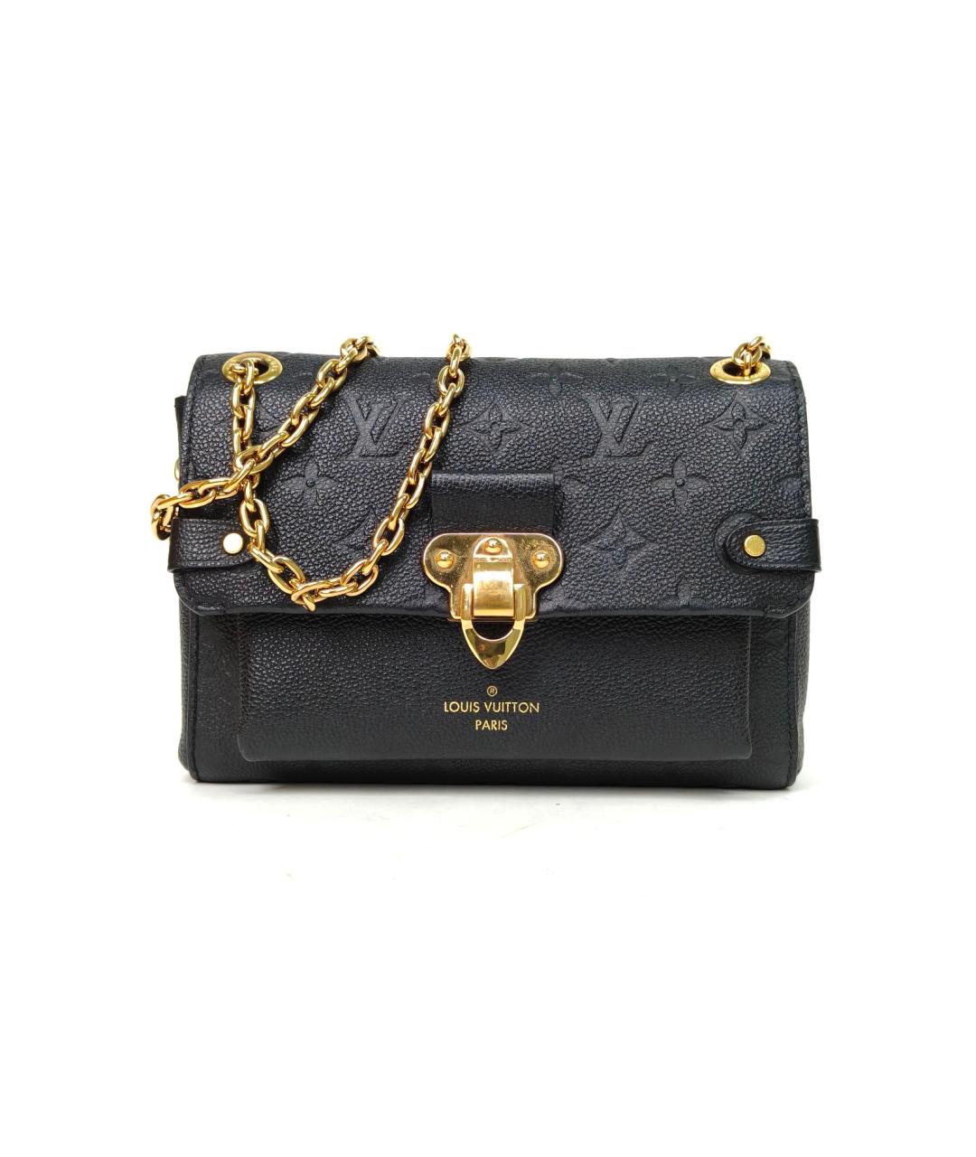 LOUIS VUITTON Черная кожаная сумка через плечо, фото 7