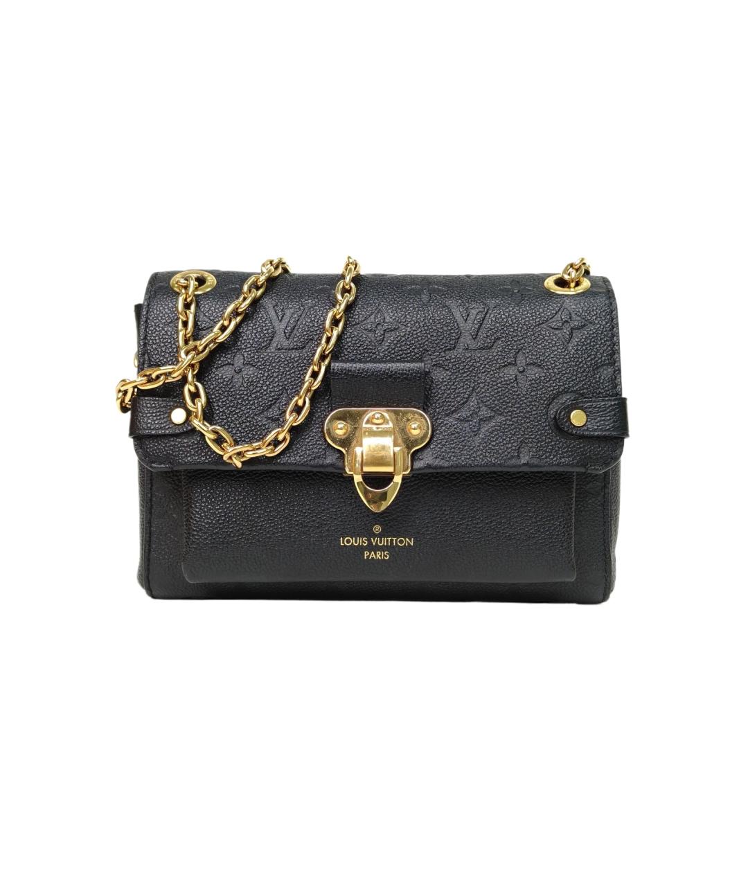 LOUIS VUITTON Черная кожаная сумка через плечо, фото 10