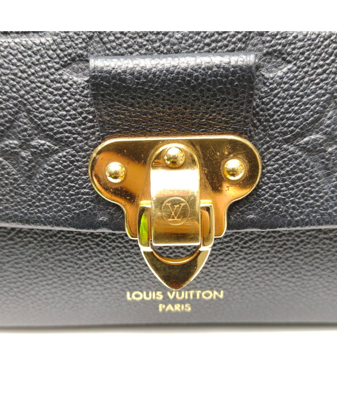 LOUIS VUITTON Черная кожаная сумка через плечо, фото 4