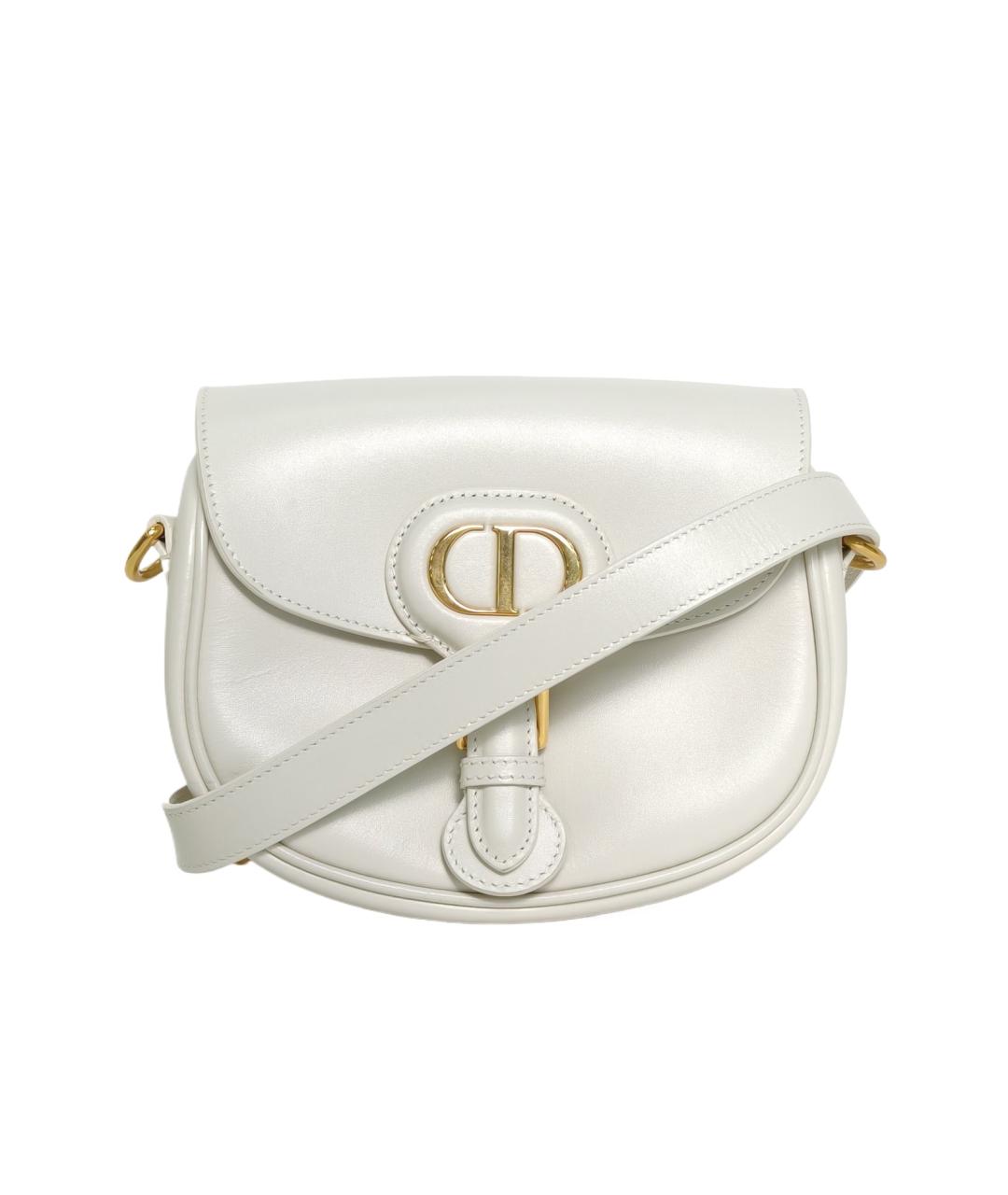 CHRISTIAN DIOR Белая кожаная сумка через плечо, фото 10