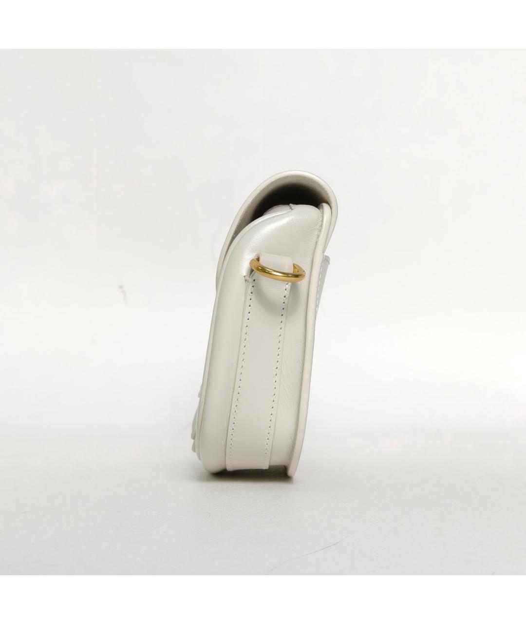 CHRISTIAN DIOR Белая кожаная сумка через плечо, фото 5