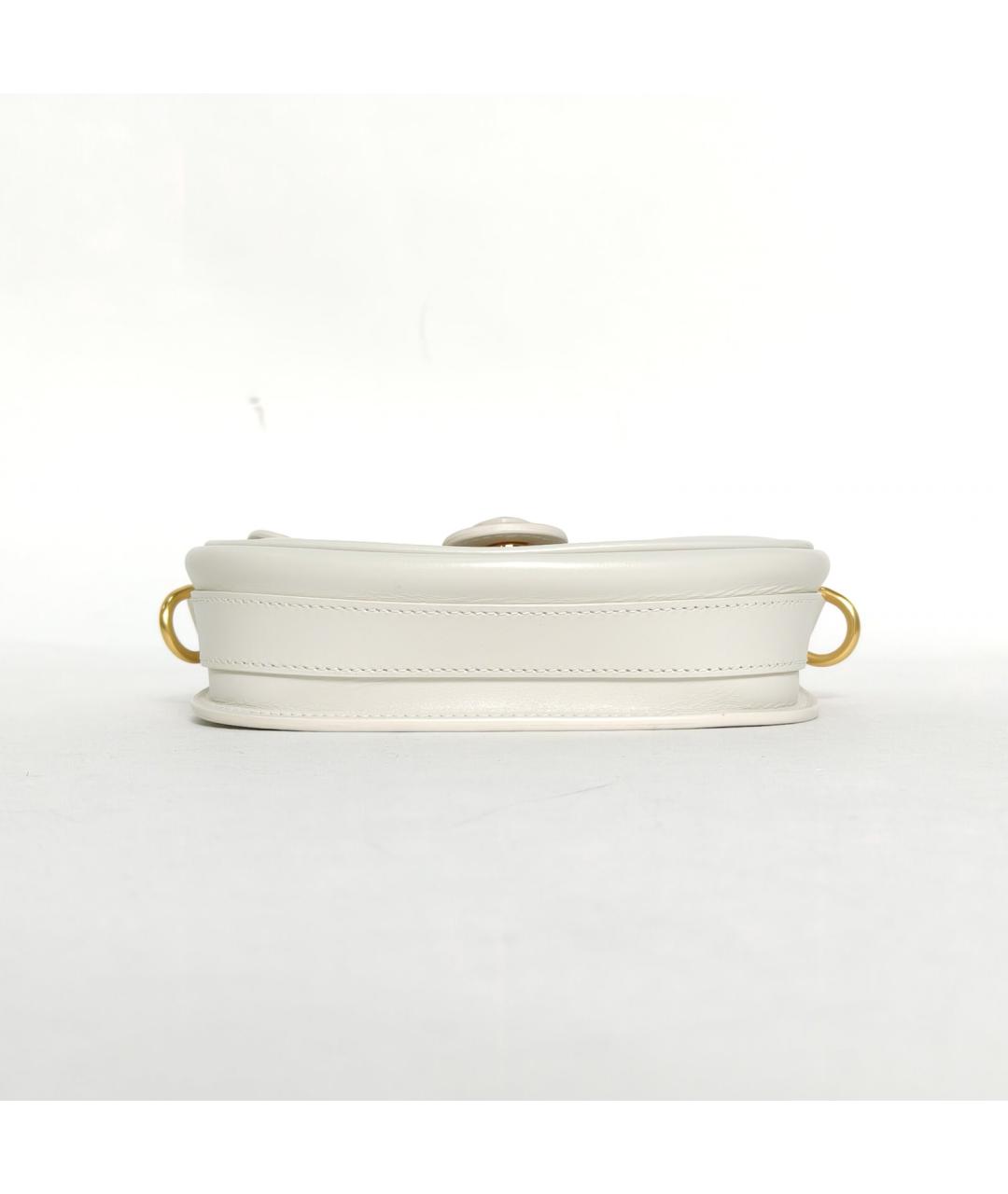 CHRISTIAN DIOR Белая кожаная сумка через плечо, фото 6
