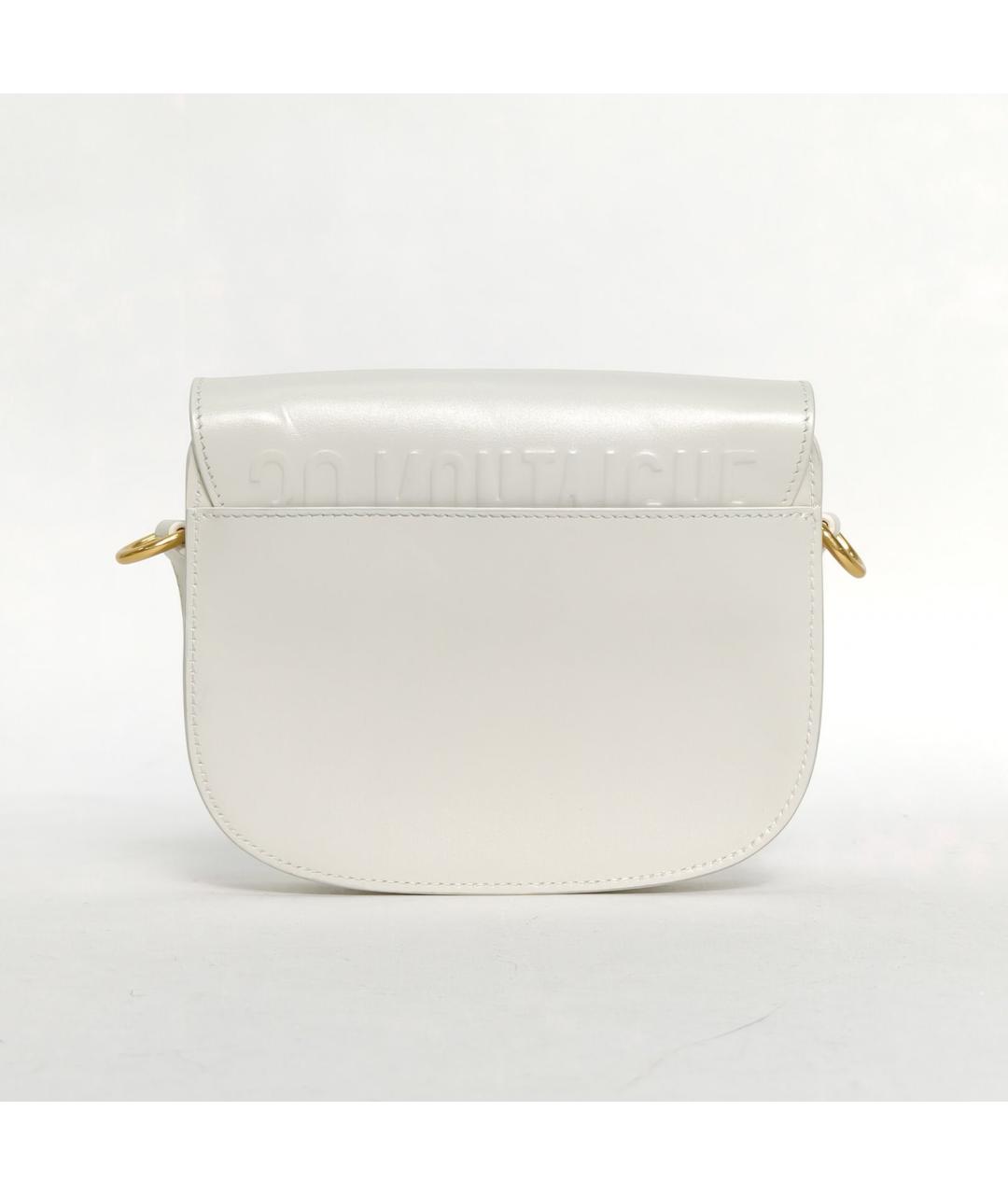 CHRISTIAN DIOR Белая кожаная сумка через плечо, фото 4