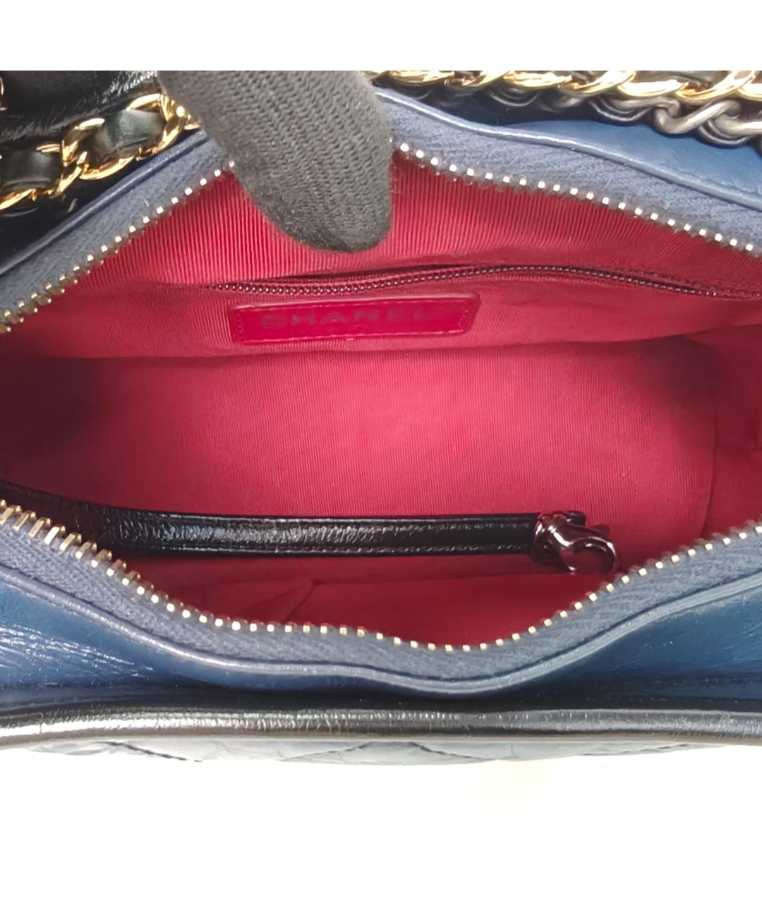 CHANEL Синяя кожаная сумка через плечо, фото 8