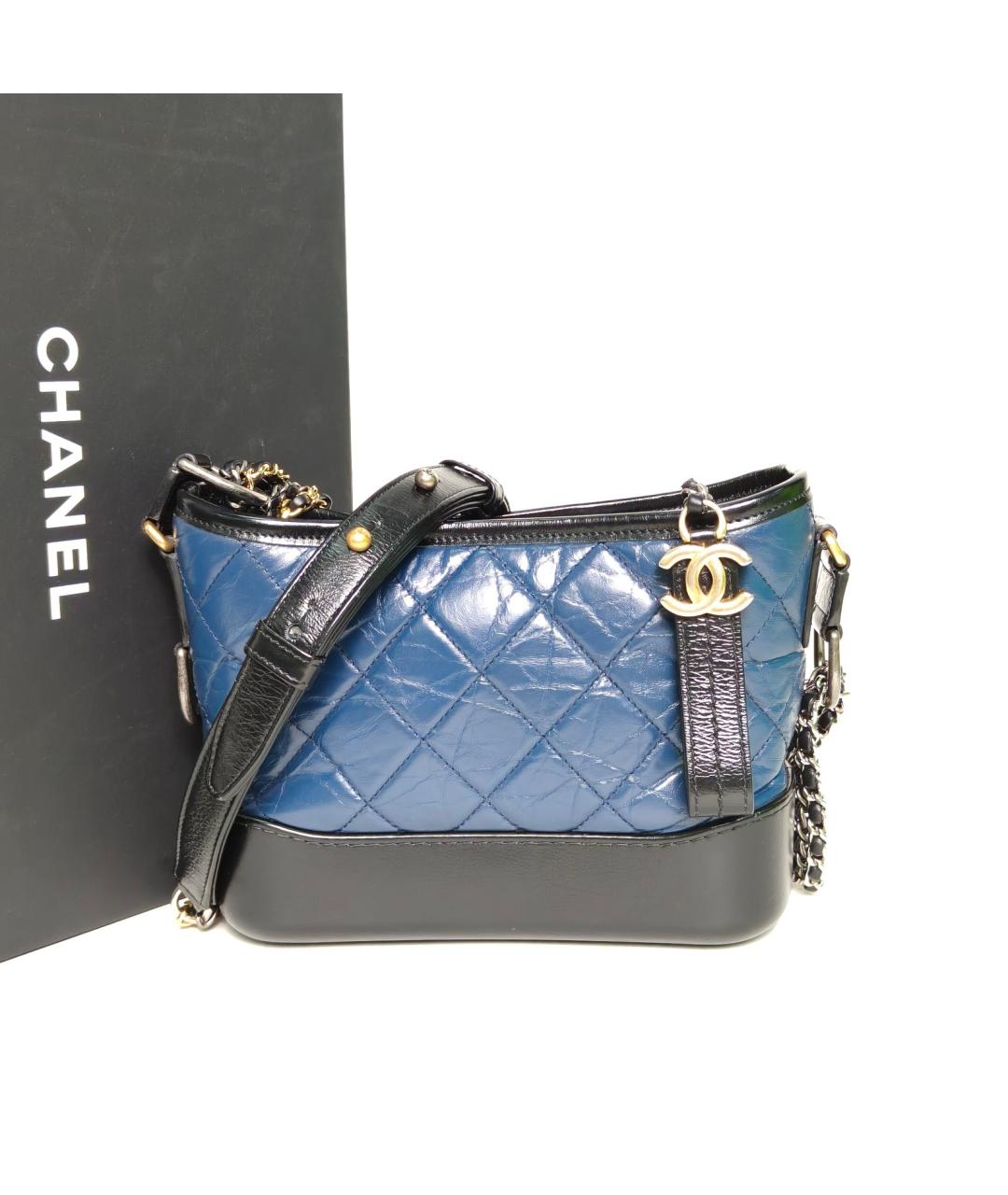 CHANEL Синяя кожаная сумка через плечо, фото 9