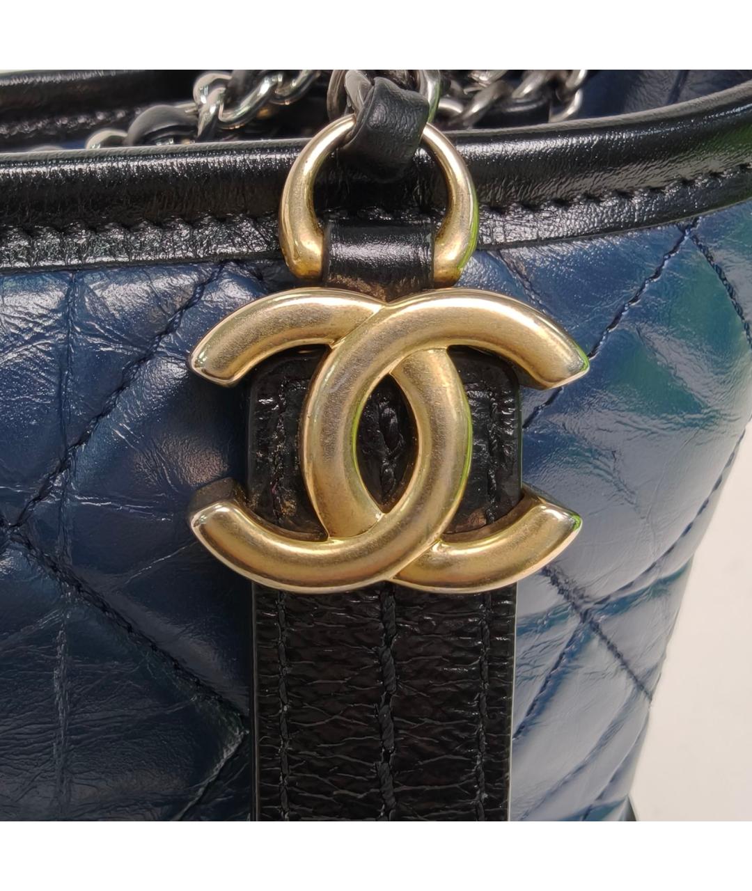 CHANEL Синяя кожаная сумка через плечо, фото 7