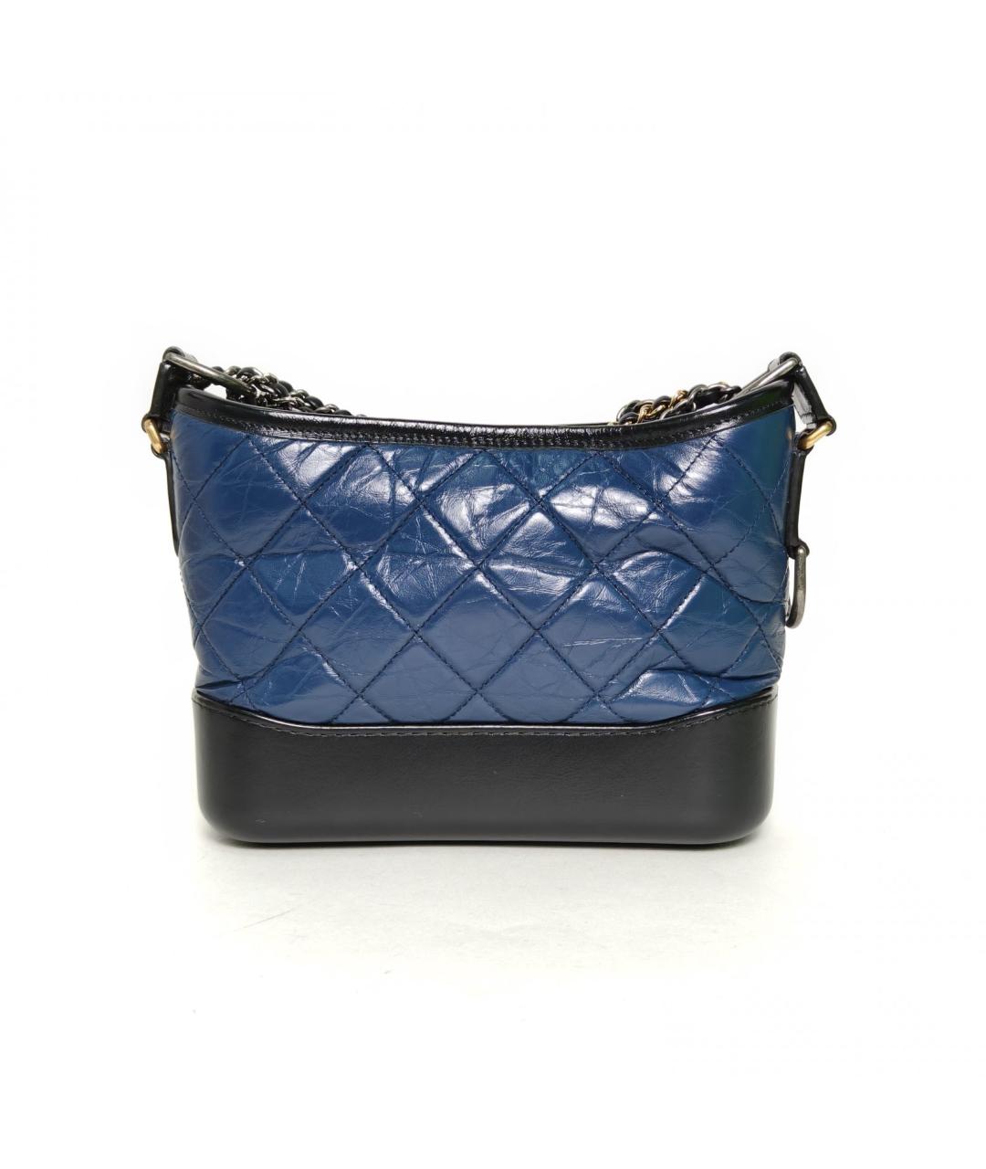 CHANEL Синяя кожаная сумка через плечо, фото 4