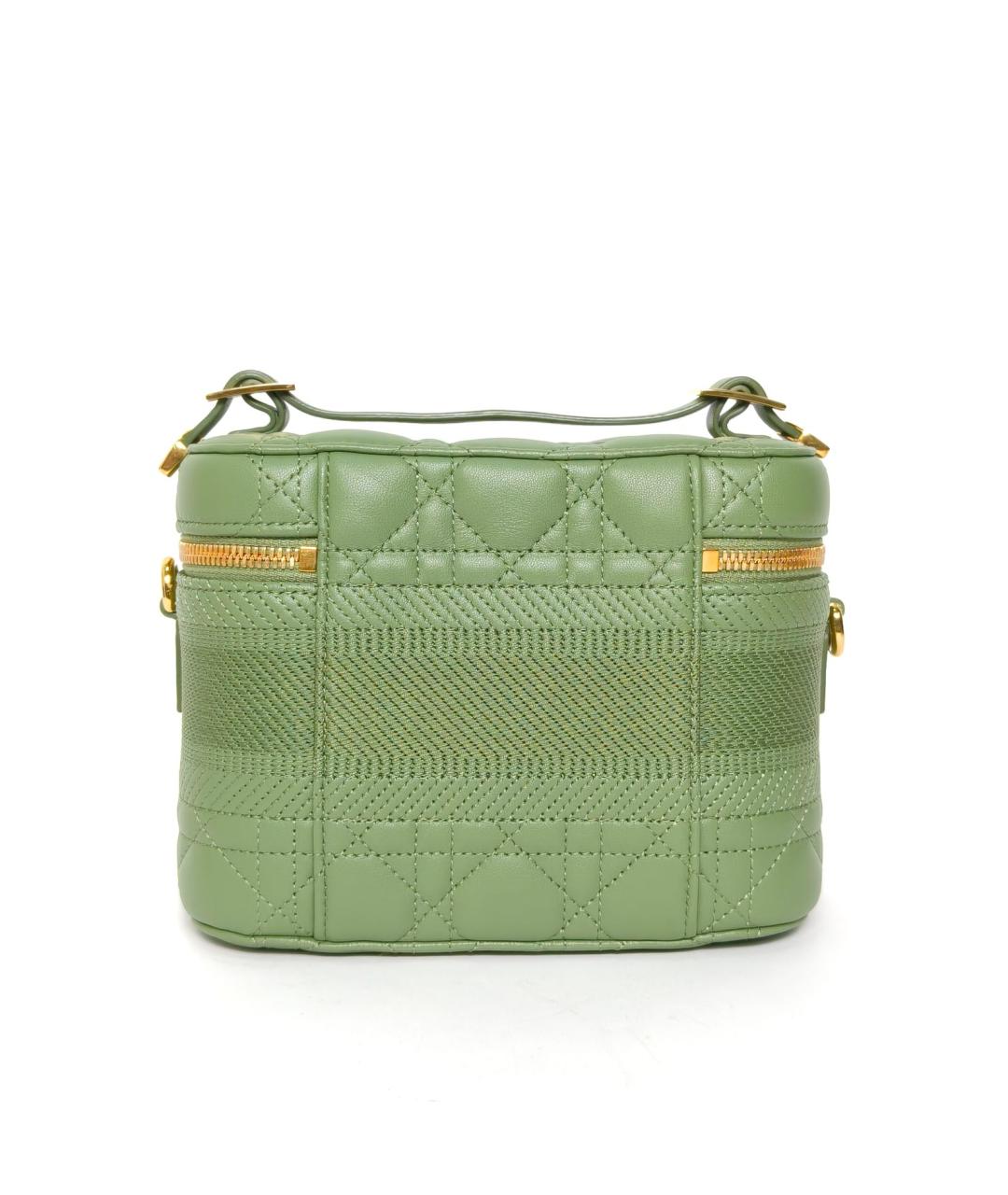 CHRISTIAN DIOR Зеленая кожаная сумка через плечо, фото 4