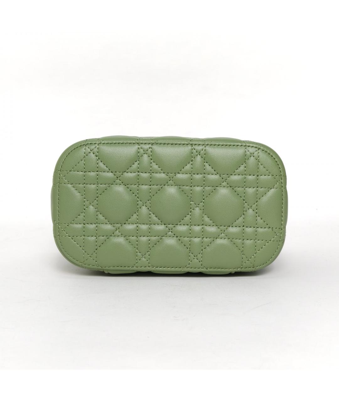 CHRISTIAN DIOR Зеленая кожаная сумка через плечо, фото 6