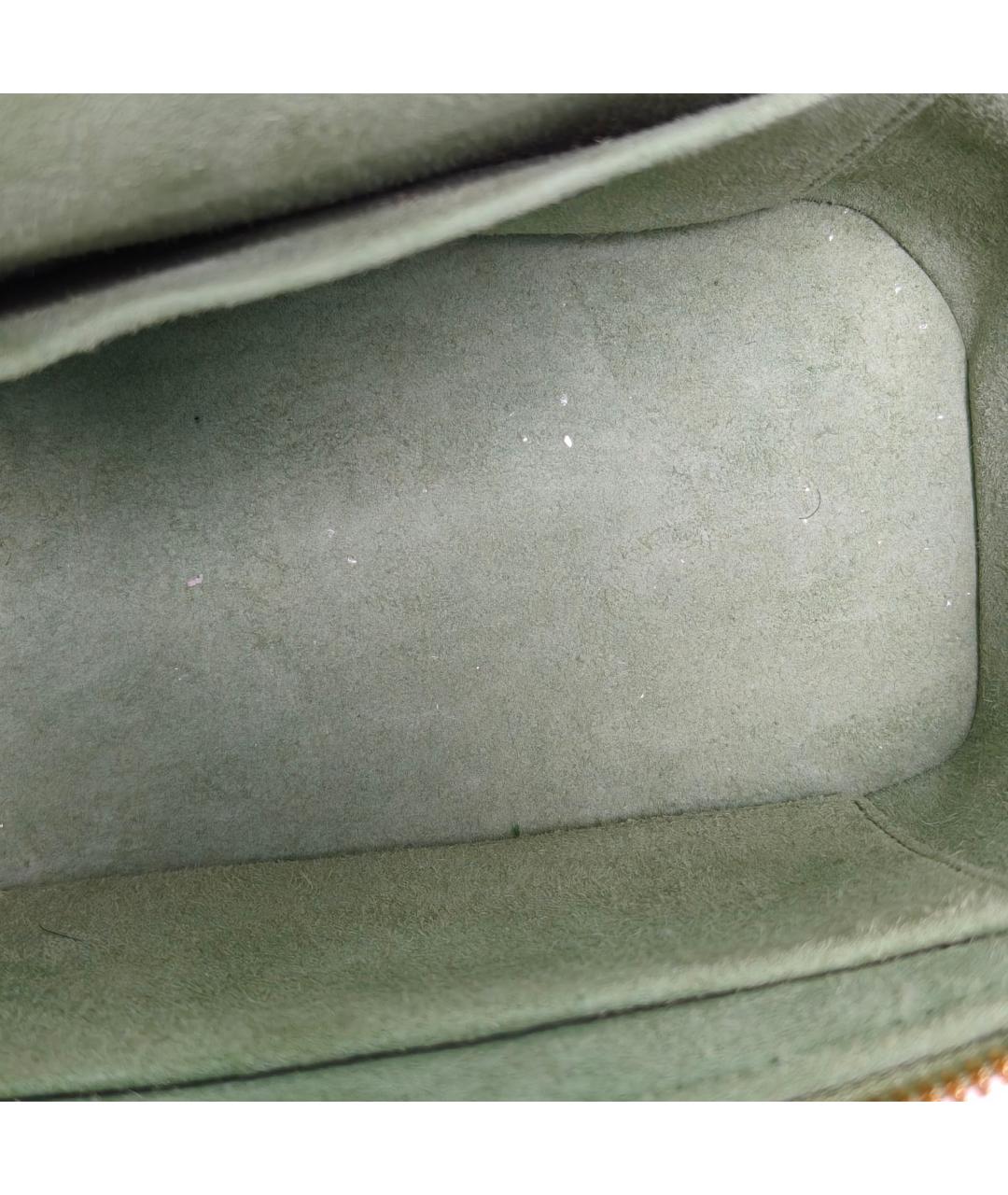 CHRISTIAN DIOR Зеленая кожаная сумка через плечо, фото 7
