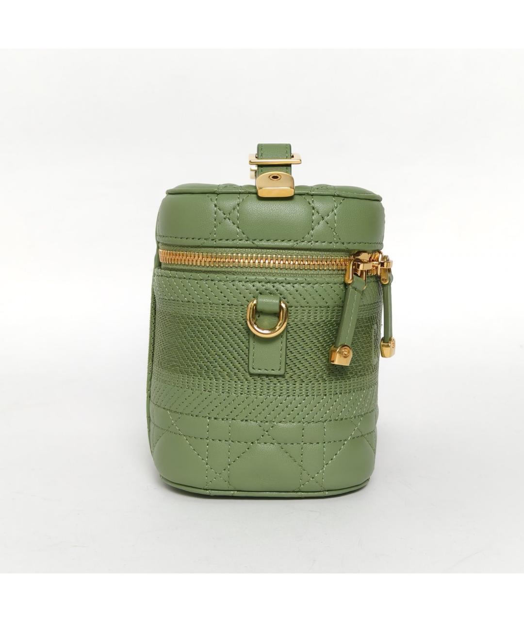 CHRISTIAN DIOR Зеленая кожаная сумка через плечо, фото 3