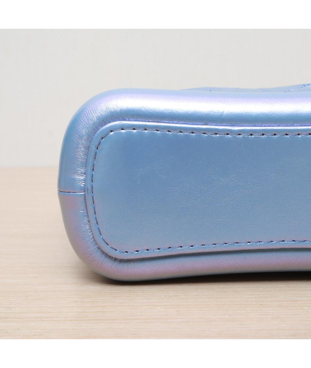 CHANEL Голубая кожаная сумка через плечо, фото 9