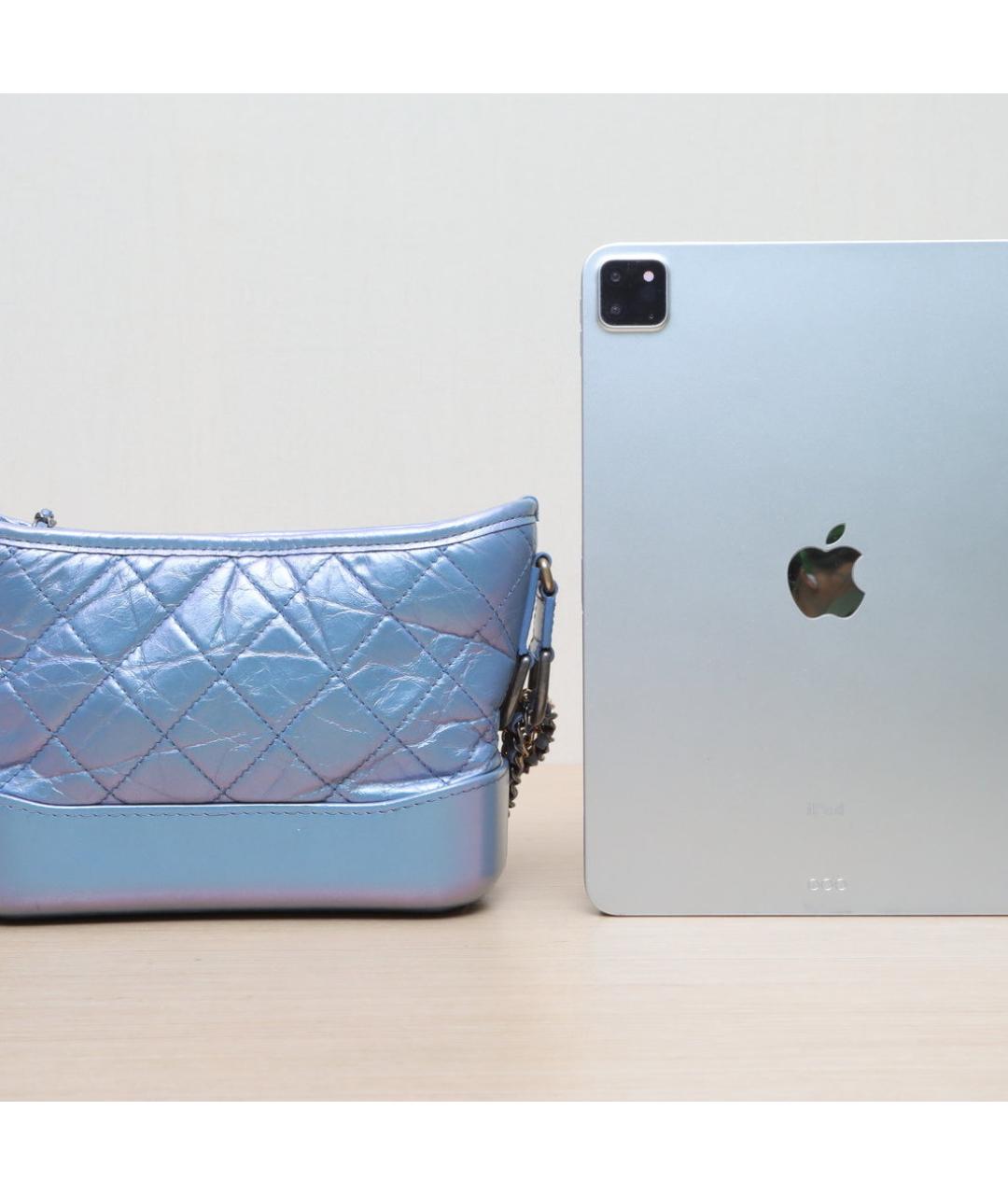 CHANEL Голубая кожаная сумка через плечо, фото 7